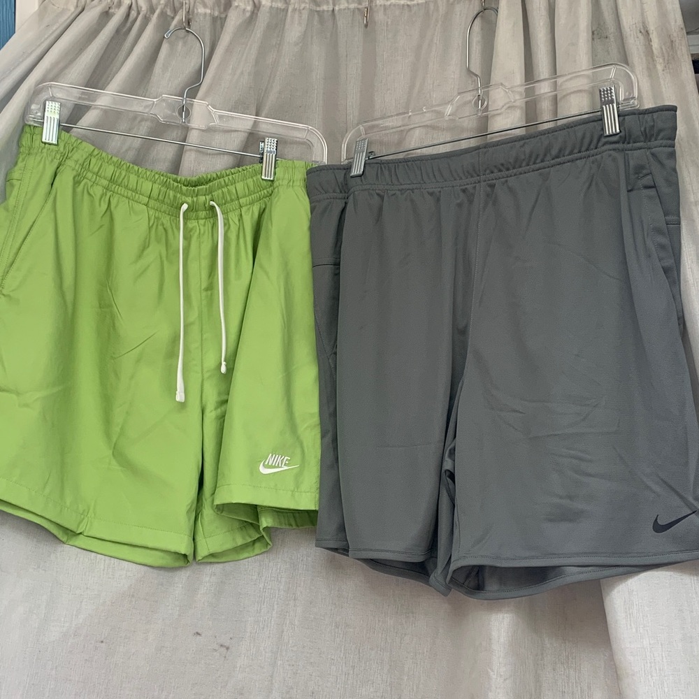 Nike Men’s Athletic Shorts — Lime Green & Charcoal